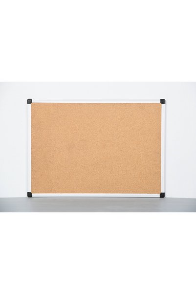 Fors cork noteboard, rectangular aluminum frame, 90 x 60cm, silver Premium Natural Cork Bulletin Board 90 × 60 cm – Durable Pin Notice Board with Sturdy Frame for Office, School, Home & Classroom