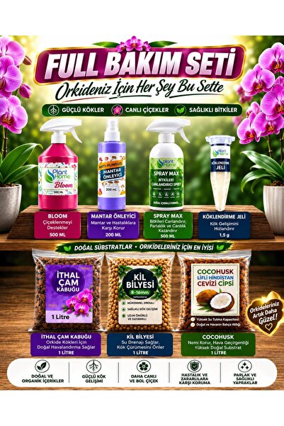 Plant Home Power Mix Orkide Full Bakım Seti 7 Parça | Bloom 500 ml, Spray Max...