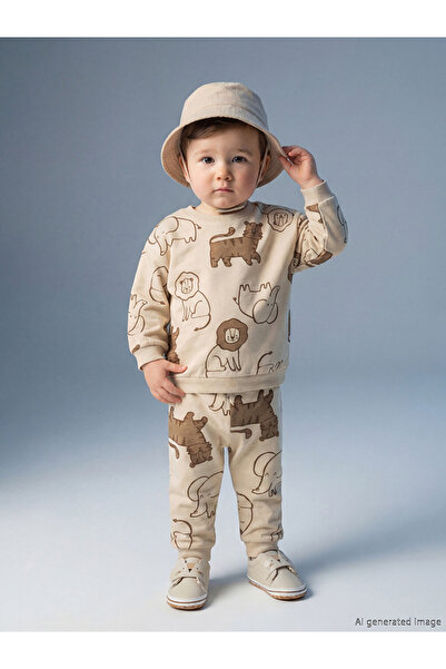 LC Waikiki Printed Baby Boys' Set