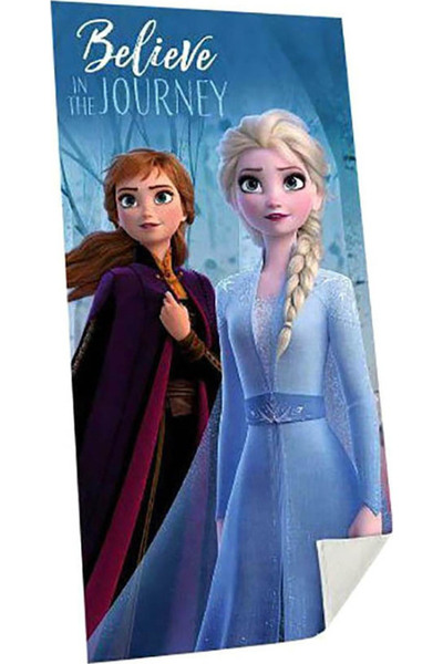 OEM Παιδική πετσέτα θαλάσσης σε μπλε χρώμα Frozen 140x70εκ. 42-2273