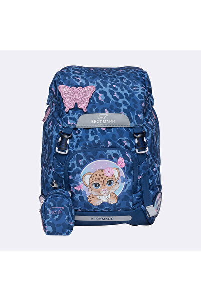 BECKMANN Backpack, ergonomic school backpack, Classic, Cheetah