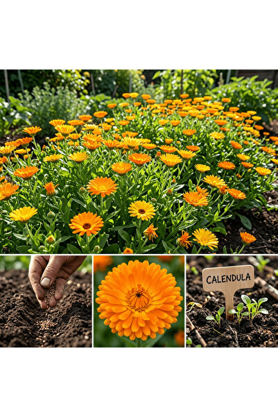 Bloom & Sow Seed بذور زهرة الآذريون (100 حبة) - بذور نباتات سهلة الزراعة تزهر...