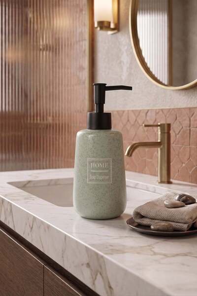 Cotto Home Dozator de săpun lichid din ceramică Vionel pentru baie și bucătăr...