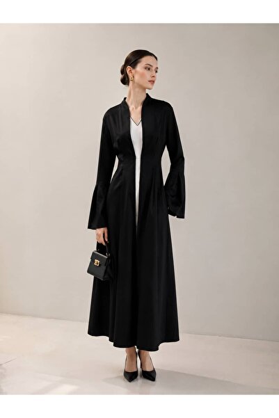 Zems Premium İspanyol Kol Akışkan Uzun Abaya