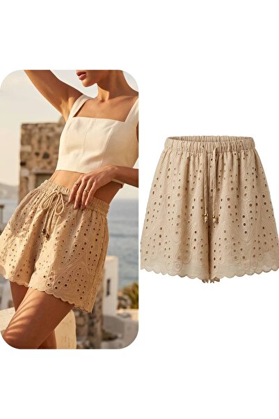 ROKH Women's Fisto Elastic Waist Lined Shorts