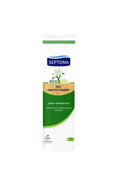 Septona ΔΙΣΚΟΙ ΝΤΕΜΑΚΙΓΙΑΖ ΣΤΡΟΓΓΥΛΟΙ (100τεμ.) (ECOLIFE)
