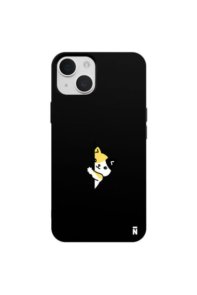 Casen iPhone 13 Siyah Lansman Renkli Silikon Cat Lover Kedi Tasarımlı Kamera ...
