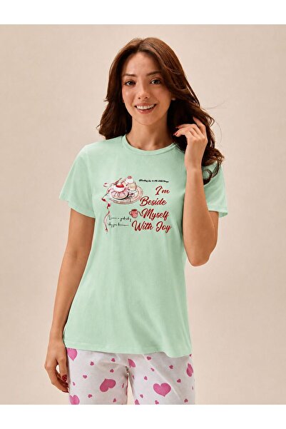 3S MODA Women's Basic Digital Printed T-Shirt