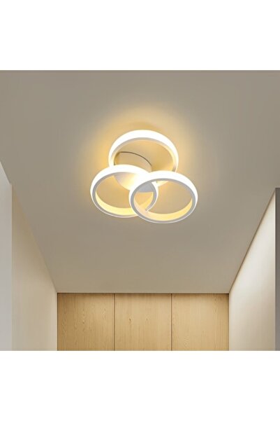 Laleluli Lustră LED cu 3 cercuri albe, alb, 30 cm, 27W, LALELULI ®