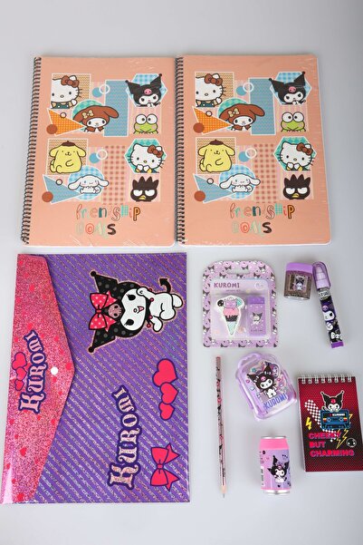 kuromi X Dekomus Licensed & Best Friends 15 Piece Stationery Set 2 Notebooks,...
