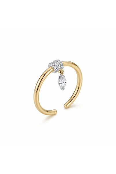 Swen Collection Taşlı Sallantılı İnce Yüzük