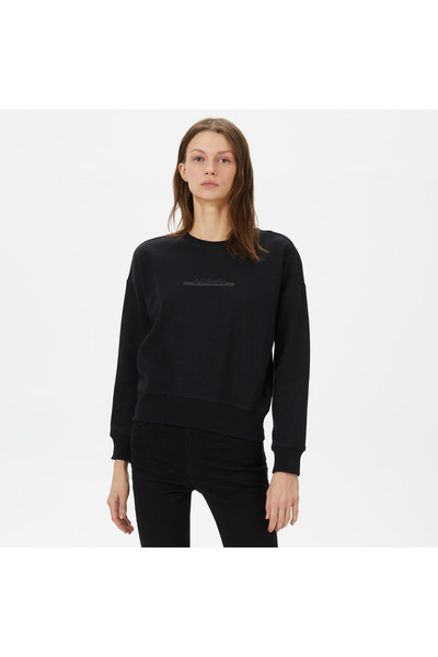 Columbia Bar Split Kadın Siyah Günlük Sweatshirt