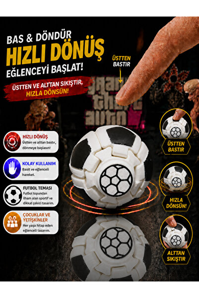 SEKO COMPANY 5 Farklı Temalı Dönen Stres Topu | Fidget Spinner Top | Sıkıştır...