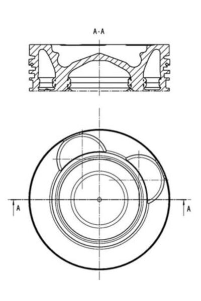 MAHLE Piston (diametru 130mm 3 5-4 6-4) Scania G Ii P Ii R Ii S Dc13.139-dc13...