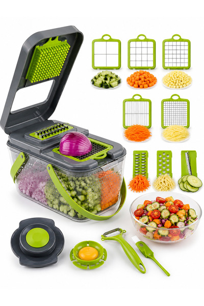 Generic Brand Răzătoare Multifuncțională pentru Fructe și Legume – 22 Piese, ...