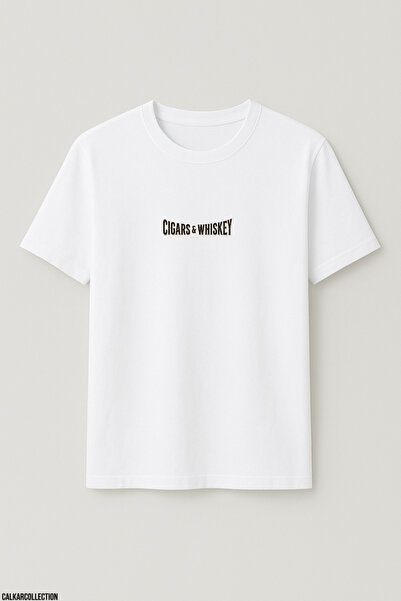 CALKARCOLLECTION Unisex Oversize Cigars & Whiskey Tshirt