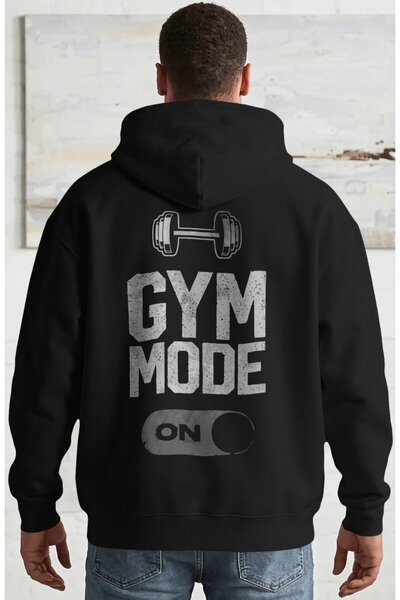 SEVBANO Gym Mode on Fitness Gym Bodybuilding Athlete Back Printed Unisex Over...