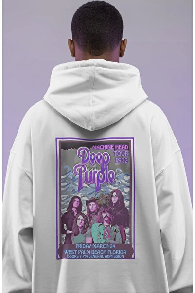 SEVBANO Deep Purple Rock Metal Music Band Back Printed Unisex Oversize Premiu...