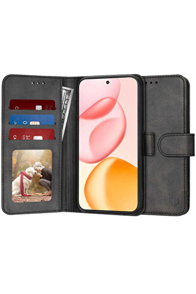 Techsuit Husă pentru Honor 400, tip agendă, negru - negru