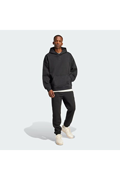 adidas سويت شيرت بقلنسوة أسود للرجال من بريميوم إسينشالز