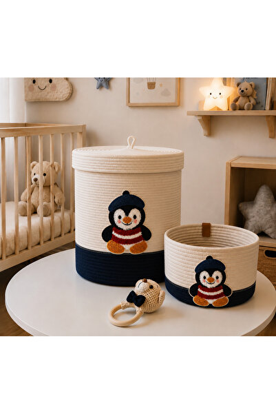 Berçak Home Children's Room Organizer Set of 2, Dirty Laundry Basket, Organiz...