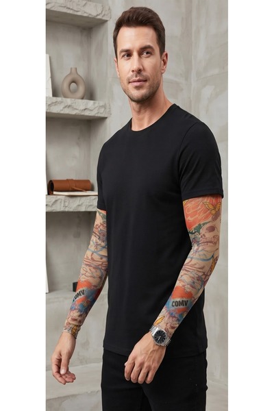 Feronnucci Erkek Giyilebilir Geçici Kol Dövmesi 1 Çift Tam Kol Tattoo Sleeve ...