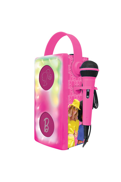 Barbie Boxă wireless cu microfon și lumini, Lexibook