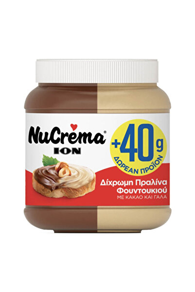 Ion ΙΟΝ NUCREMA 380gr - (ΔΙΧΡΩΜΗ ΠΡΑΛΙΝΑ ΦΟΥΝΤΟΥΚΙΟΥ) (9866)