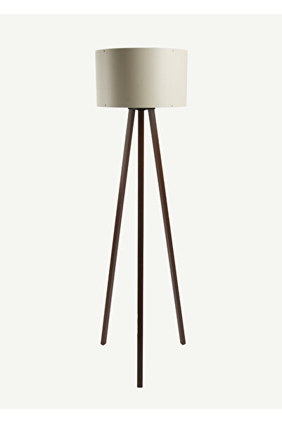Bella Maison Peggy Demonte Tripod Lambader Finlin Krem-Ceviz (36x36x140 cm)