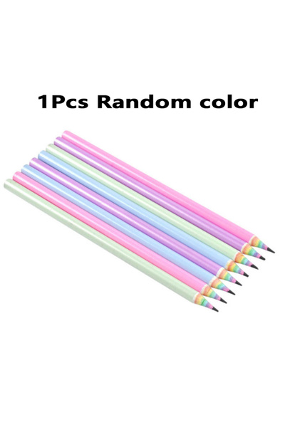 Choice 1 pc random color 1-3pcs/set Children's Rainbow Paper HB Pencil Enviro...