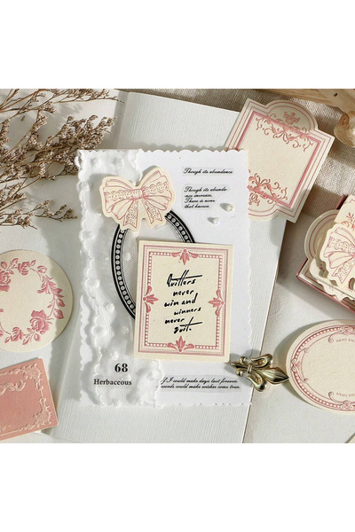 Choice Pink 30 specially made thick cow paper notebooks, retro relief printin...