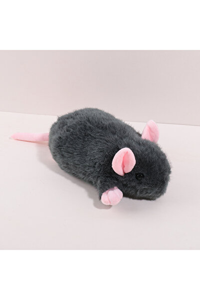 Choice1 Gray Cute Plush Mouse Pencil Case, Cartoon Animal Large Capacity Penc...