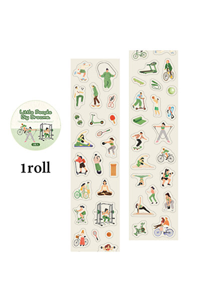 Choice1 S31703-3 Mr. Paper شريط واشي مقطوع بالقالب من مادة PET، 200 سم/لفة، ش...