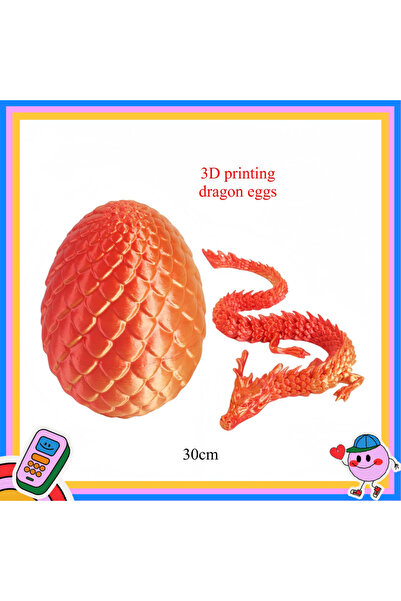 Choice9 No box-1pc 3D Printed Dragon Eggs, Containing Little Dragons, Easter ...