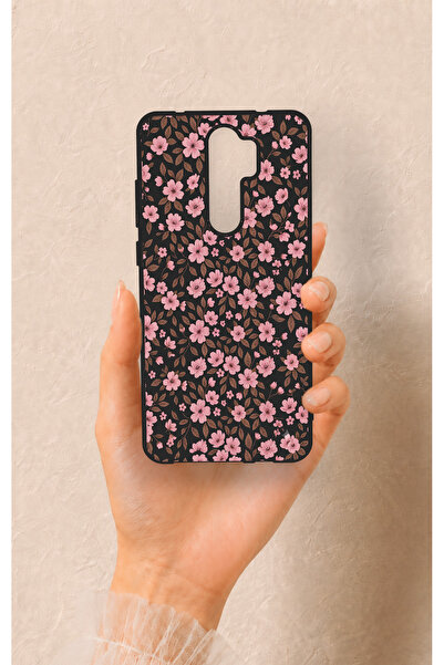 Vip Case Redmi Note 8 Pro Uyumlu Mini Pembe Çiçek Desenli Silikon Kılıf