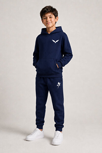 han elegant Hooded, Wing-Printed, Kangaroo-Pocketed, 2-Season Unisex Children...