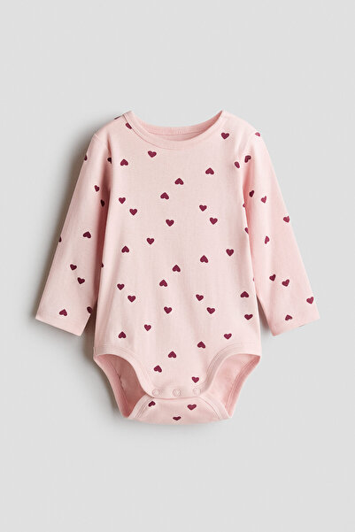 H&M Pamuklu ve Baskılı Body