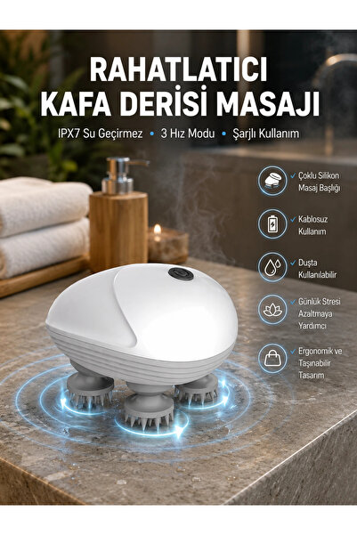 shopwave Derin Masaj Sağlayan Elektrikli Kafa Masaj Aleti