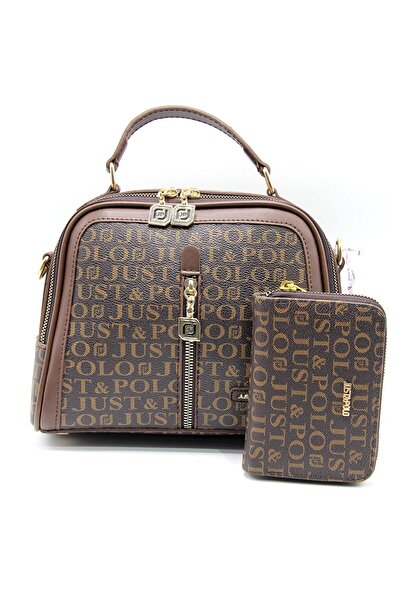 Just Polo New Season Brown Bag and Wallet Set
