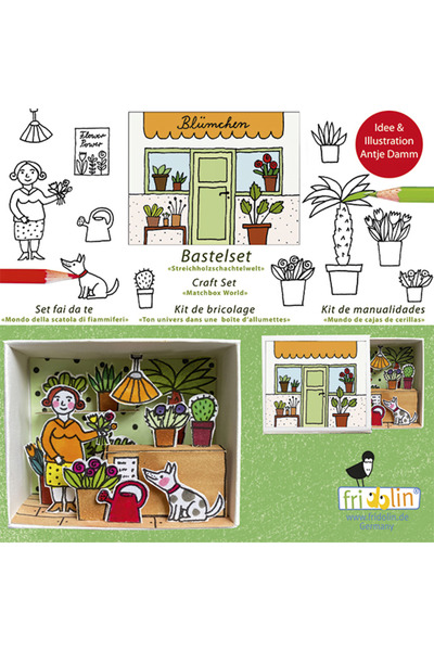 Fridolin Set de cutii de chibrituri artizanale Florărie 11113