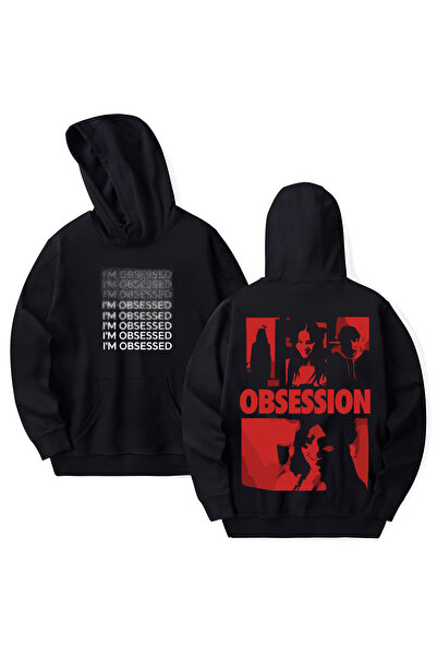 STİL-X Obsession Printed Cotton Long Sleeve 3 Thread Hooded Sweatshirt