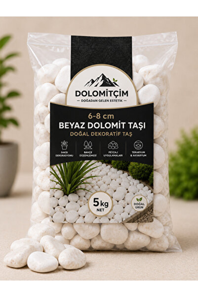 Genel Markalar Beyaz Dolomit 6-8 cm 5 Kg