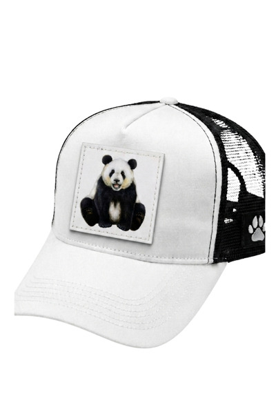 All animals Panda Printed Patch Detailed Mesh Trucker Baseball Cap Unisex