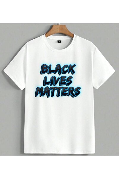 ELFERA Black Lives Matter Socially Printed Unisex Oversize T-Shirt White
