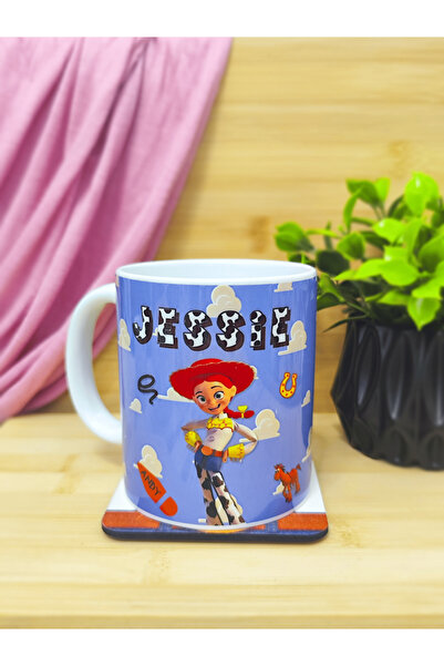 kuttuushop Toy Story Jessie Büyük Kupa Bardak Kahve Çay Fincanı ve Bardak Altı