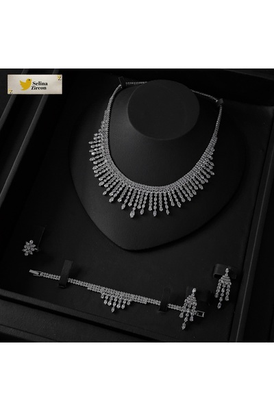 jewelrystore Diamond-Like Zircon Accessories Set with Packaging