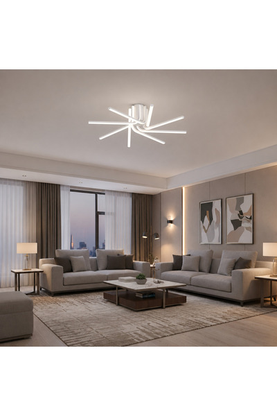 Alessandro DESIGN Lustra LED cu telecomanda IBANE, 8 surse, 3000K/4000K/6000K...