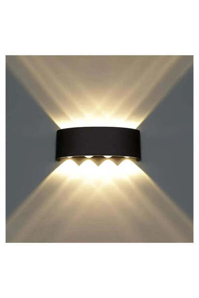 OEM LED стенна лампа Fantas за външна и вътрешна употреба, 8 източника x 1W, ...