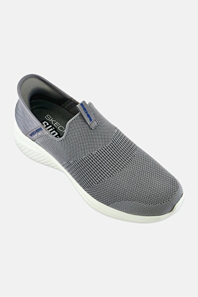 SKECHERS حذاء المشي للرجال ألترا فليكس 3.0 سهل الارتداء، رمادي