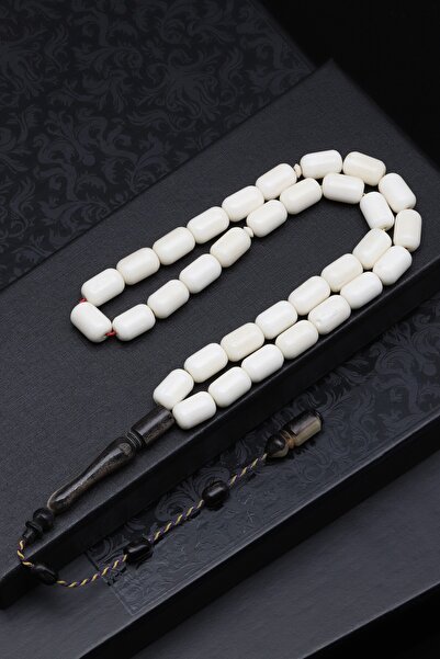Alibaba Doğaltaş Kemik Tesbih 7 x 12 mm Kapsül Kesim T-1900